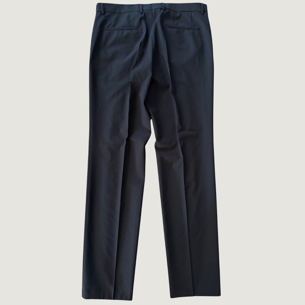 Hugo Boss H-Genius-MM-224 Black Slim Fit Virgin Wool Dress Pants Mens 34R IT 50 - Picture 2 of 16